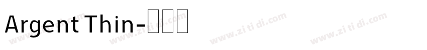Argent Thin字体转换
